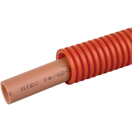 Tube PER sous fourreau rouge 13X16 couronne de 100M 729807-C100