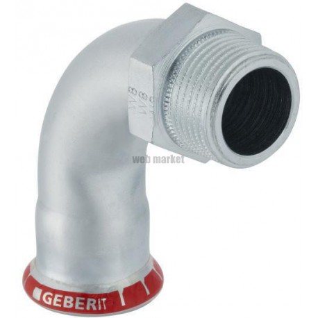 Coude 90° avec filetage mâle D35-33x42 Réf 23509