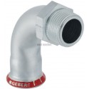 Coude 90° avec filetage mâle D35-33x42 Réf 23509