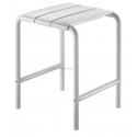 Tabouret lattes en plastiques tube aluminium époxy blanc réf. 510418