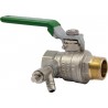 Vanne à sphère avec purgeur male-femelle 26X34 norme NF Modèle 51CS/1V 1 Réf 3702535280C