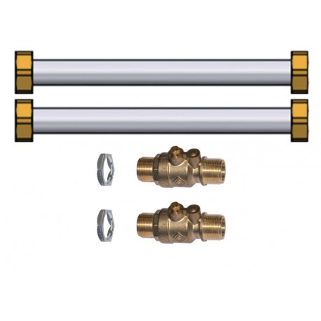Kit tubulures de liaison vanne 3 voies interne/ kit de raccordement hydraulique colis JA35 réf. 100017827