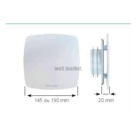 Gb 125 line np - bouche fixe universelle design LINE manchon court diamètre 125