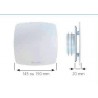 Gb 125 line np - bouche fixe universelle design LINE manchon court diamètre 125