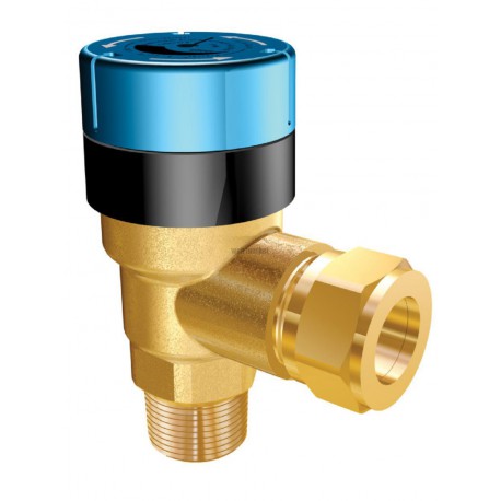 Soupape de sécurité PRESCOR B 15x21 pour chauffe eau 6 Bar 15x21 femelle femelle 27100
