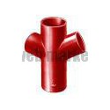 Culotte double 68° SMU® S - fonte brun-rouge - Ø 125/100 mm