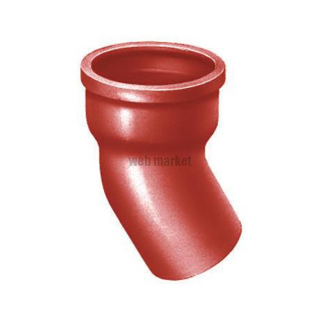 Coude fonte SME 30° - brun-rouge - Ø 100 mm