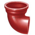 Coude fonte SME 68° - brun-rouge - Ø 50 mm