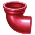 Coude fonte SME 68° - brun-rouge - Ø 150 mm
