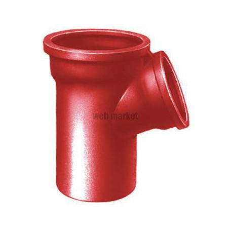 Culotte fonte simple 68° SME - brun-rouge - Ø 75/50 mm