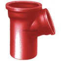 Culotte fonte simple 68° SME - brun-rouge - Ø 75/50 mm