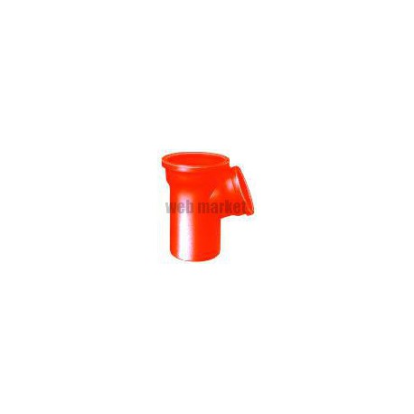 Culotte fonte simple 68° SME - brun-rouge - Ø 150/125 mm