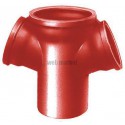 Culotte double 68° SME - fonte brun-rouge - Ø 100/100 mm