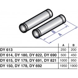 Rallonge PPS longueur 2000 mm diamètre 80 mm (par 2 pièces) DY150 réf. 84887550