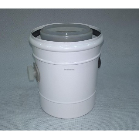 Adaptateur de condensation diamètre 80 M/125 M-80F/125F PPTL/galva blanc RAL 9016 réf. 541664