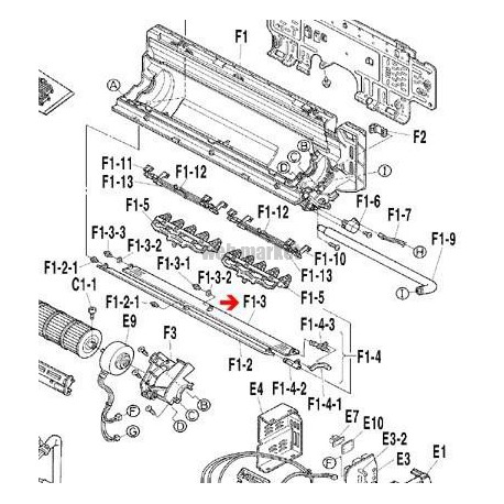 VOLET DE BALAYAGE INF FTY(N)25-35D-Daikin
