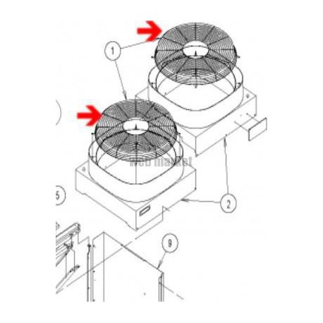 Grille de protection hélice - Pièce de rechange origine fabricant