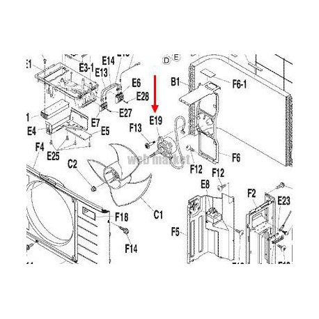 MOTEUR DE VENTILATION  3SB40654-1-Daikin