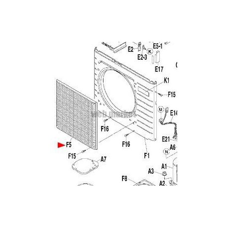 GRILLE AVANT EX1182152 4MXS80D/4MKS90D-Daikin