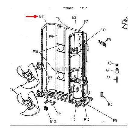ECHANGEUR A AIR 4PW73682-3-Daikin