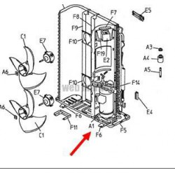 DAIKIN COMPRESSEUR POUR MACHINE ERHQ014AAV3