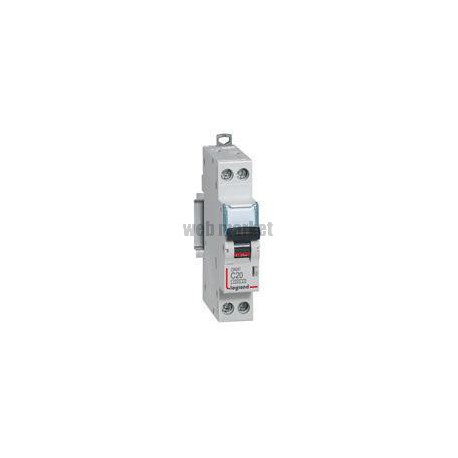 Disjoncteur DNX³ 4500 - vis/vis - U+N 230V~ 20A - 4,5kA - courbe C - 1 mod - Ref.406775