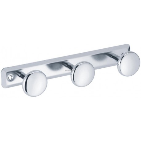 Porte-peignoir 3 têtes acier chromé réf. 823903
