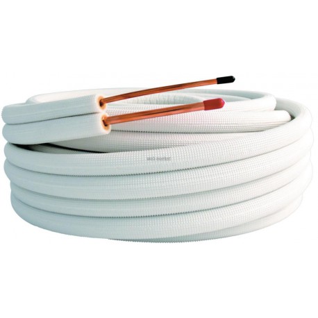 Liaison frigorifique isolée double M1 1/4-1/2 épaisseur cuivre isolant 0,8-8mm longueur 20m ALF4024