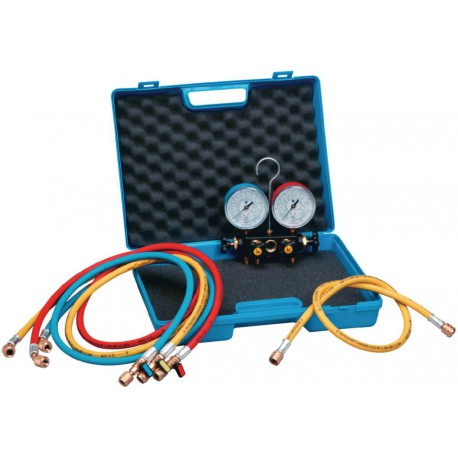 Kit Manifold 4V + 3 flexibles avec vanne R22/R407 KW4PFA6-4-WSA56V4