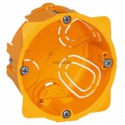 Boîte à encastrer ronde pour cloison sèche - 1 poste - ø 67 mm x 40 mm