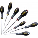 Jeu de 7 tournevis FatMax : élec 3,5x75 5,5x125 6,5x150 Philips 1 et 2 Pozi 1 et 2 réf. 0-65-438
