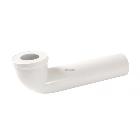 Pipe longue pour WC Ø 85/107 mm - CTW3340 - PVC blanc - raccord Ø 100 mm - L. 400 mm