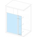 Porte mobile pour adaptation mat pour Paroi Concerto Walk 45 cm, finition transparent
