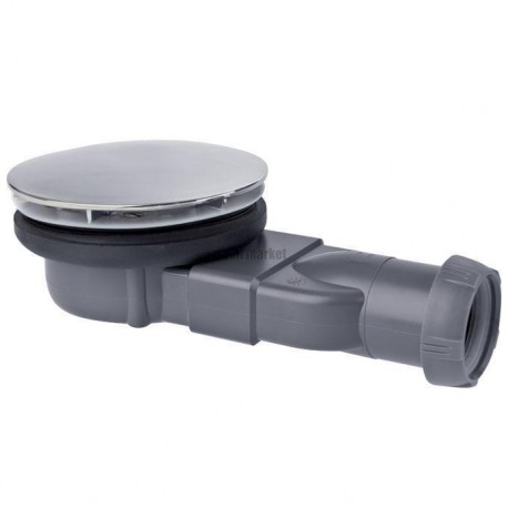 Membrane slim dôme métal pour receveur diamètre 90 mm laiton chromé réf 30720269