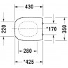 Abattant standard d-code Compact, blanc charnière inox réf. 67310099