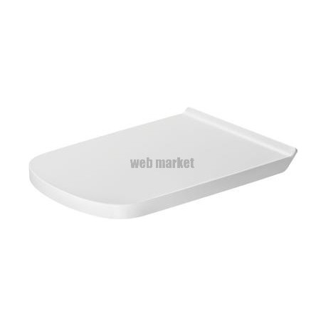 Abattant Durastyle Vital blanc charnière inox traversant, cales de stabilité avec amortisseur de fermeture SoftClose réf. 623