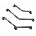 Barre inox 135degrés 2 fixations D32x400x400mm libre service réf 01263LS