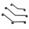 Barre inox 135degrés 3 fixations D32x400x400mm libre service réf 01264LS