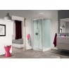Cabine de douche Kineprime glass 90 pivotant receveur bas thermostatique réf. CA722TTN