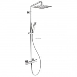 Colonne de douche thermostatique quarelo 250 complete chrome réf. QD47851