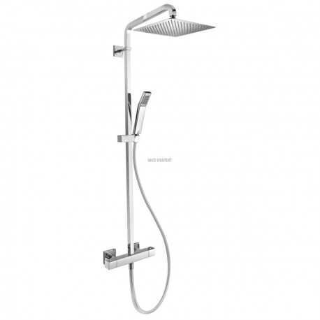 Colonne de douche thermostatique quarelo 250 complete chrome réf. QD47851