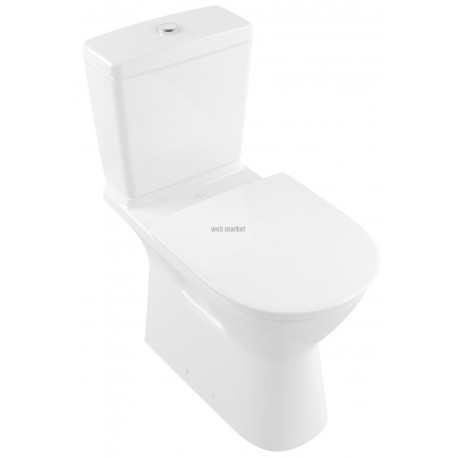 CombiPack O novo Vita avec cuvette à fond creux DirectFlush, réservoir avec mécanisme à touche ECO FLUSH chromé, alimentation