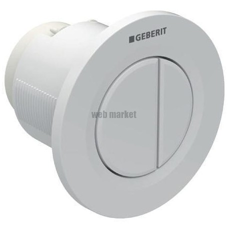 Commande déportée type 01 pneumatique double touche encastré, chromé brillant réf 116042211