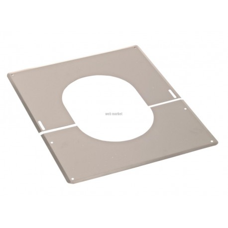 Conduits pellets - double paroi inox plaque de finition 0° a 30° inox 130 réf. 482013