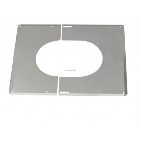 Conduits pellets - double paroi inox plaque de finition 30° a 45° inox 130 réf. 482313