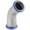 Coude 45° D18mm, acier inox Réf 30603
