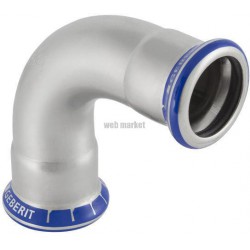 Coude 90° D22mm, acier inox Réf 30104
