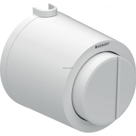 Déclenchement à distance Geberit type 01, pneumatique, pour rinçage double touche, poussoir apparent blanc alpin réf 11604811