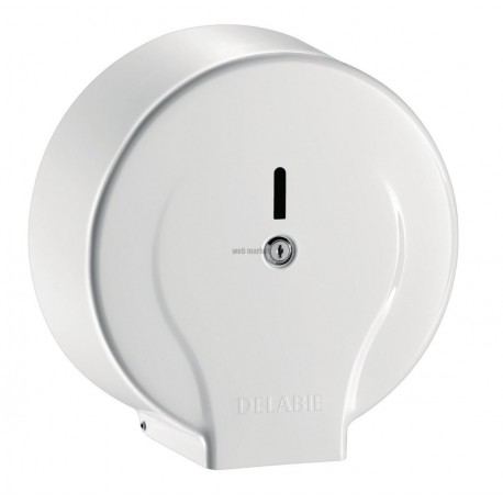 Distributeur de papier WC moyen modèle, avec serrure chromée et contrôle de niveau, modèle pour bobine 200 m, D 220, profonde