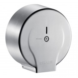 Distributeur de papier WC grand modèle, avec serrure chromée et contrôle de niveau, modèle pour bobine 400 m. D 304, profonde